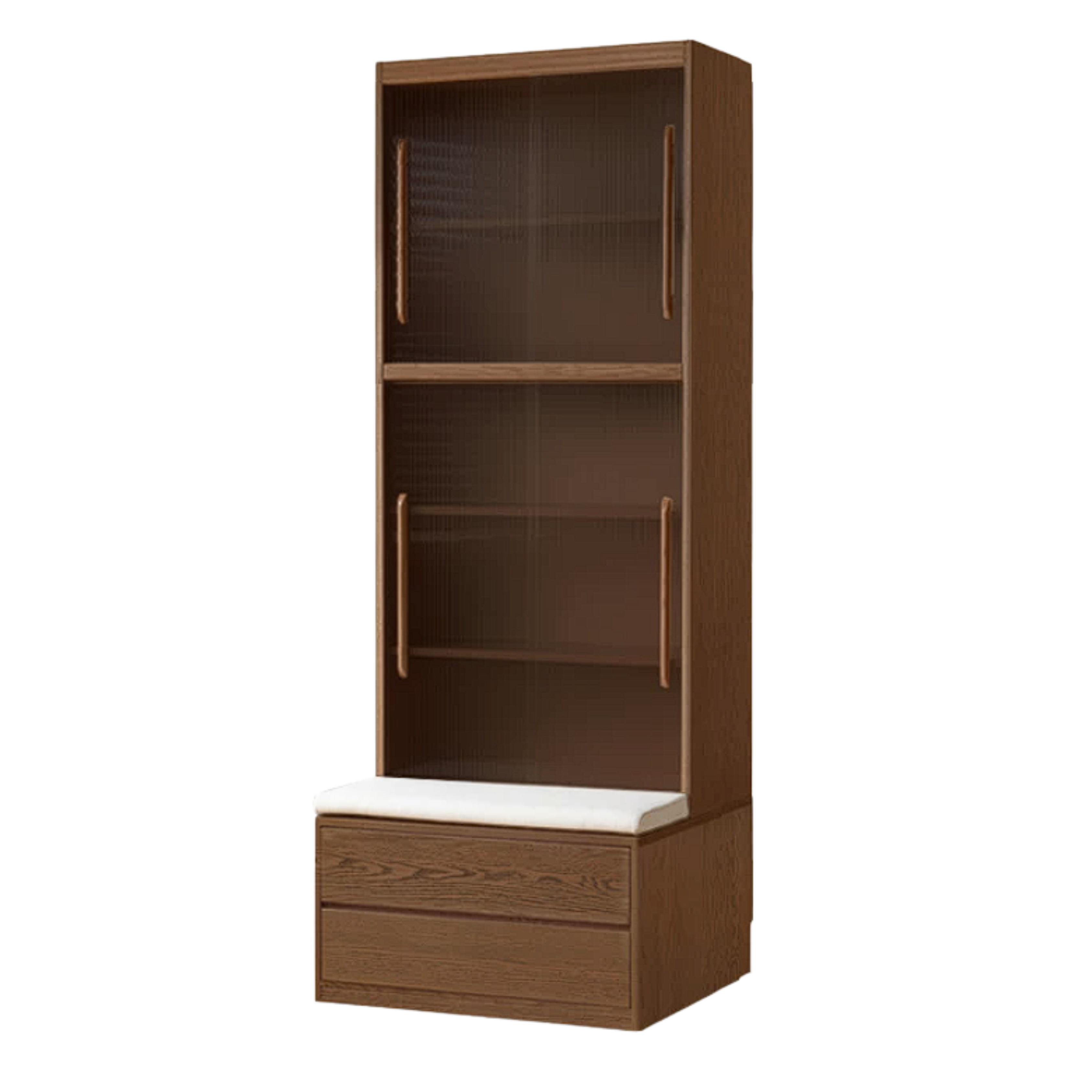 Sandalwood, Oak, Ash Solid Wood Combination Bookcase