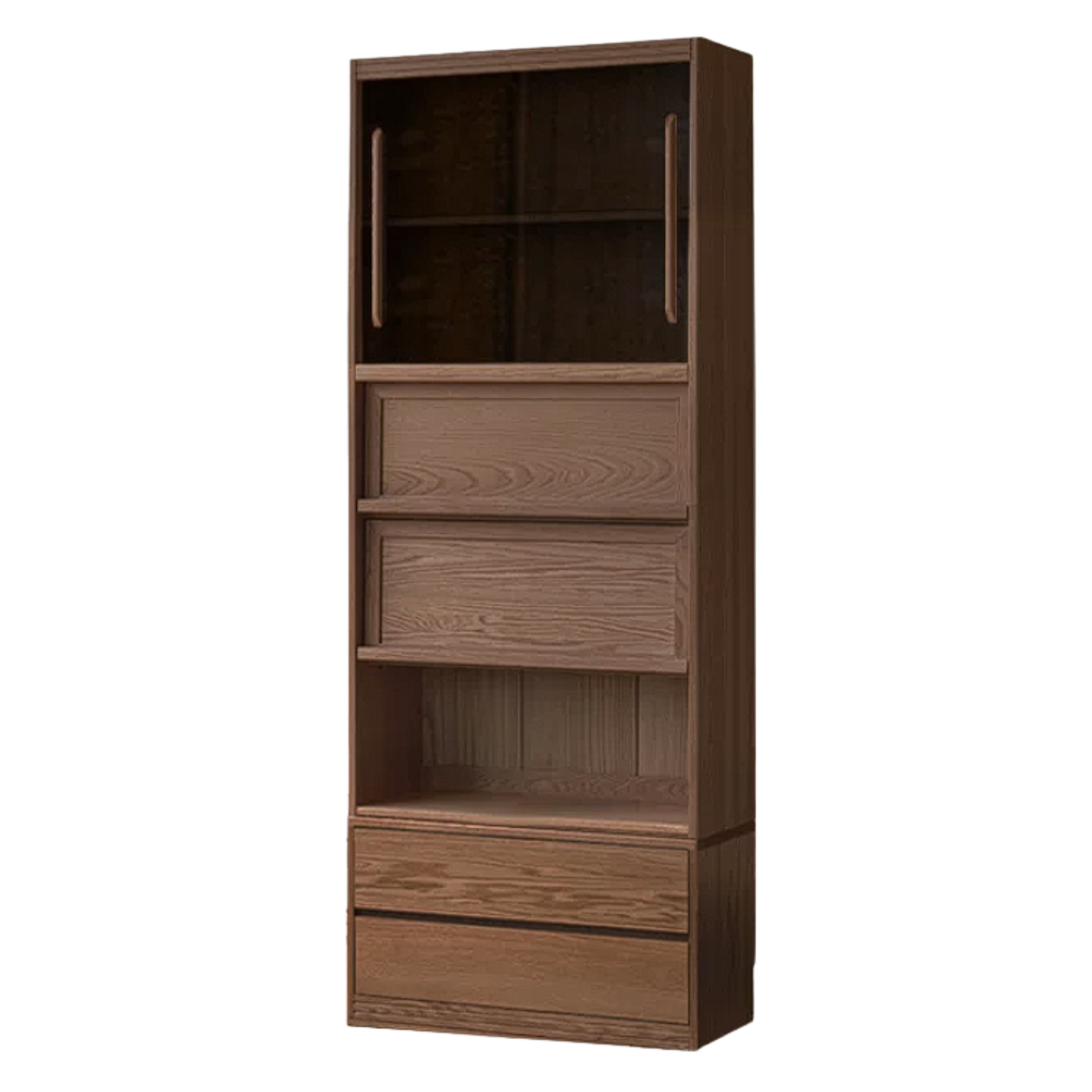 Sandalwood, Oak, Ash Solid Wood Combination Bookcase
