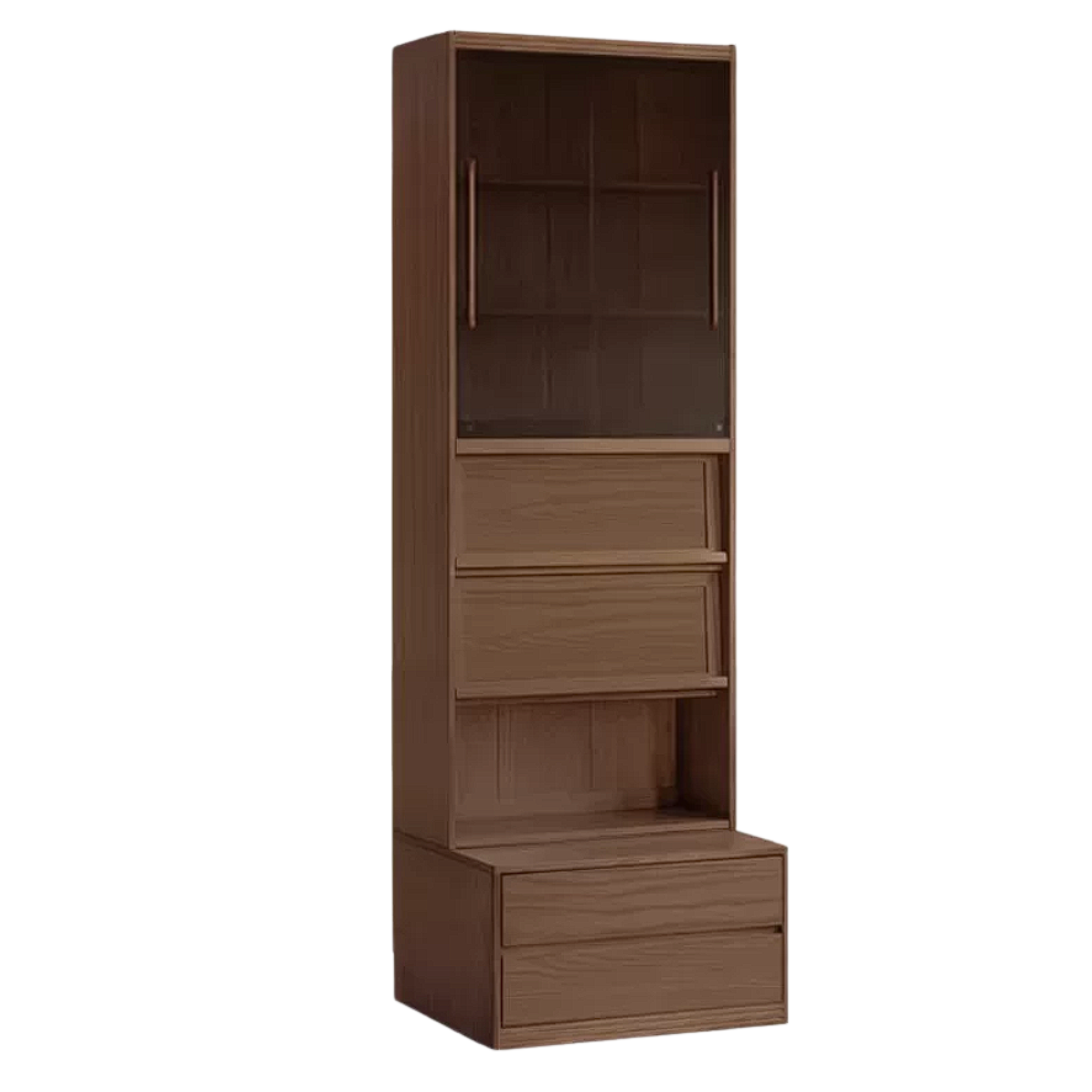 Sandalwood, Oak, Ash Solid Wood Combination Bookcase