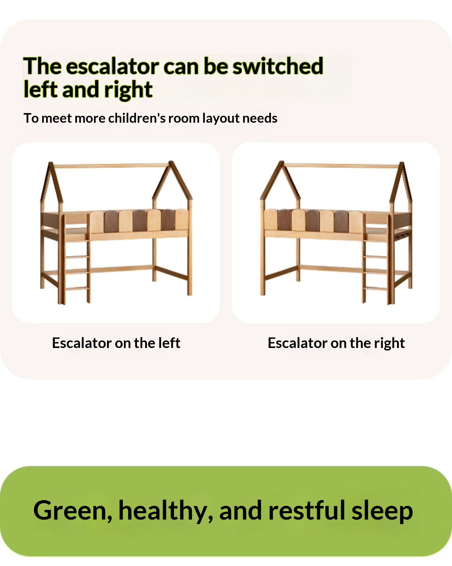 Beech Solid Wood Children's Treehouse Bed Multifunctional Loft Bed