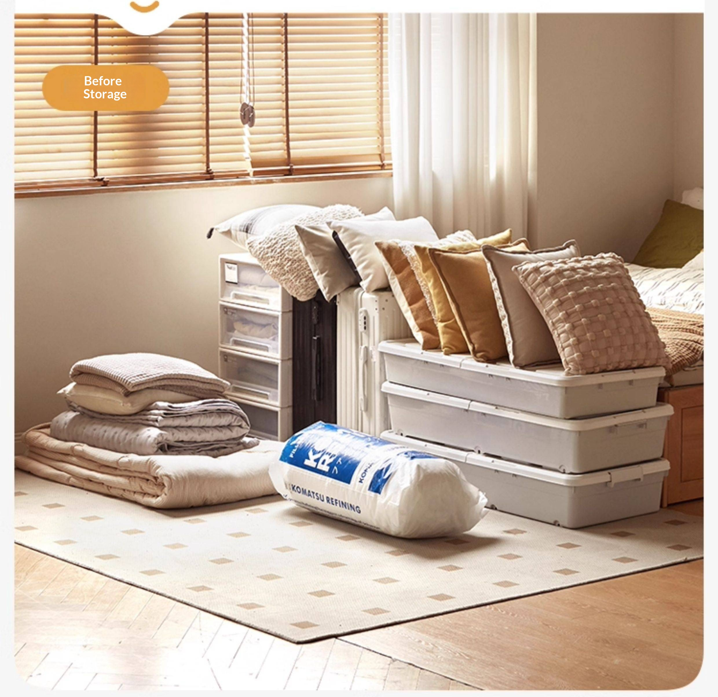 European Beech Solid Wood Platform Box Bed — Headboard-Free, Simple Design