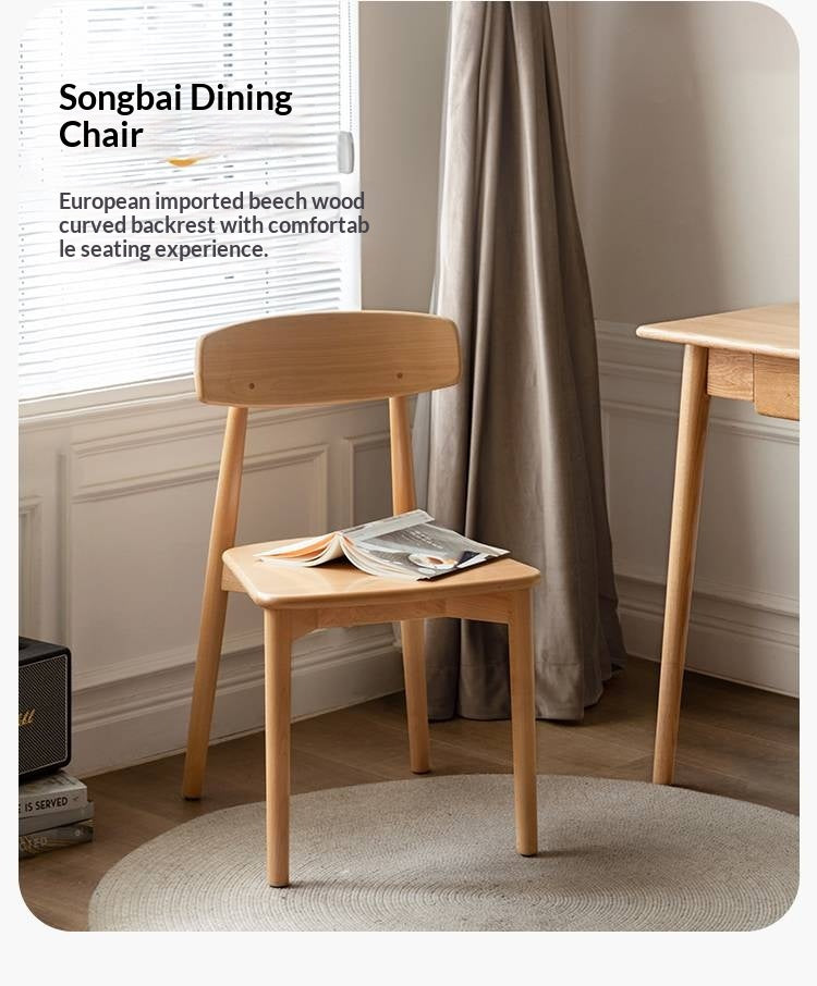 Set 4 pcs European Beech Solid Wood Modern Dining Chair
