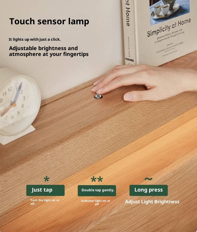 Oak Solid Wood Modern Minimalist Multifunctional with Light Box Bed