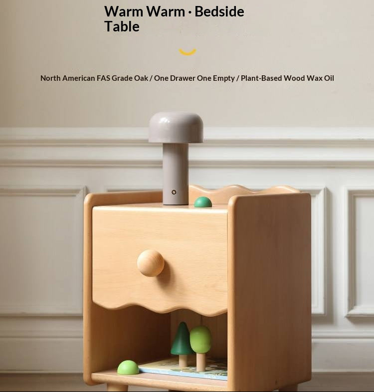 Beech Solid Wood Kids Nightstand
