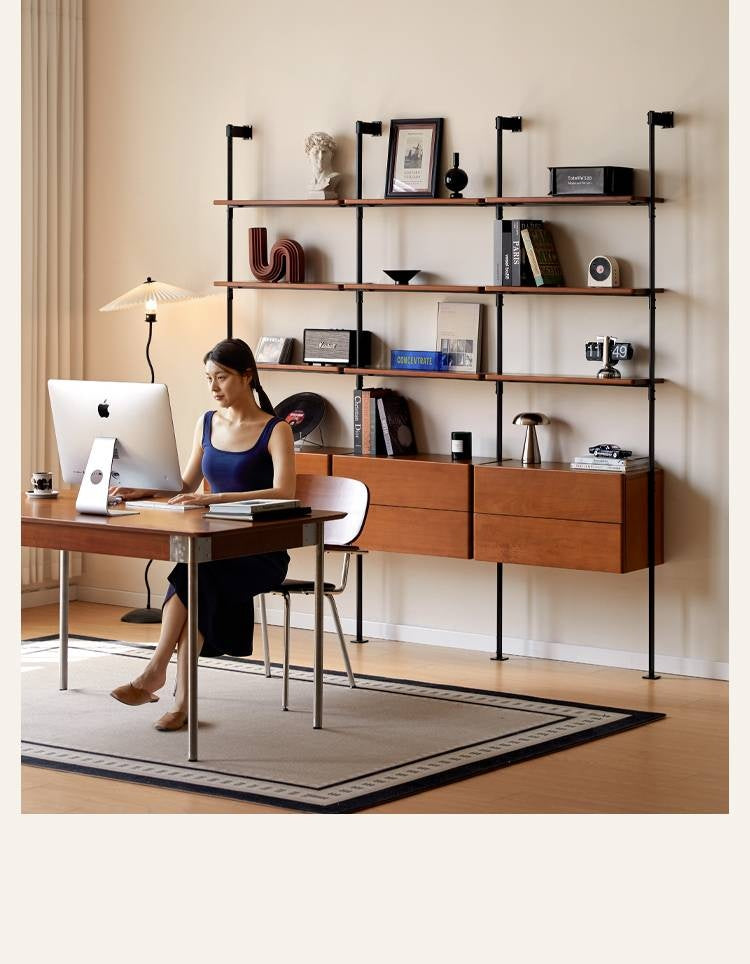 Poplar Solid Wood Bauhaus Bookshelf