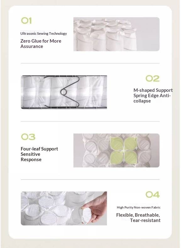 Eco-Friendly Zero Glue Certified Mattress with Jute and Latex — Natural Design