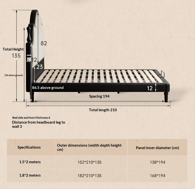 Eco-Friendly Cloud Leather Bed — French Retro Style Upholstered Fabric Bed