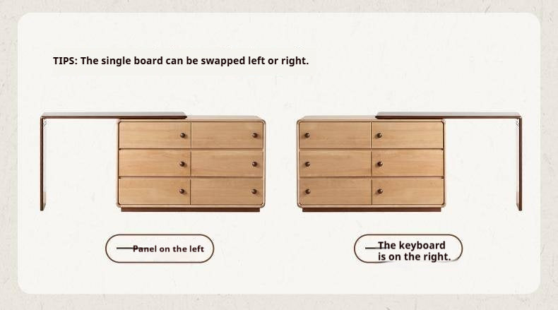 Beech Solid Wood Antique Style Vanity Table