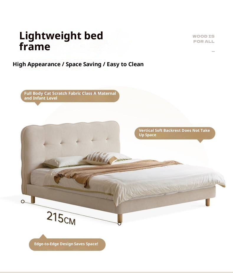 Fabric Cat Scratch Soft Backrest Bed