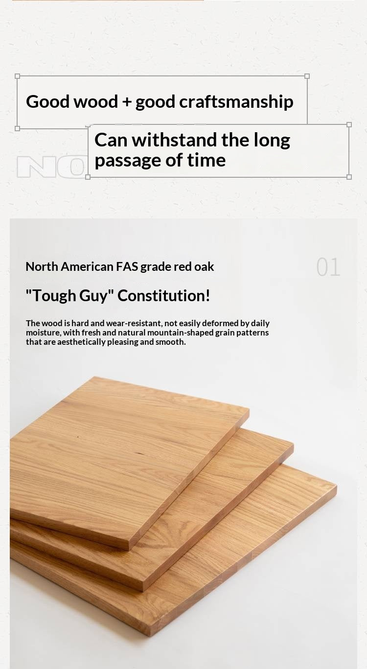 Oak Solid Wood Modern Mobile Elevating Coffee Table