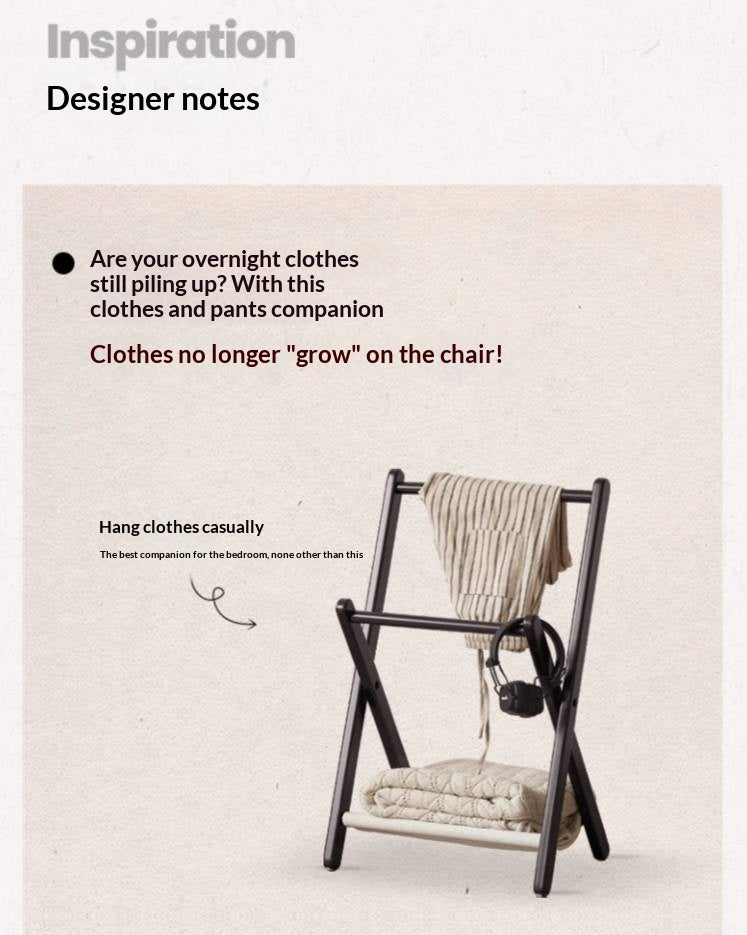 Solid Rubberwood Clothes Hanger