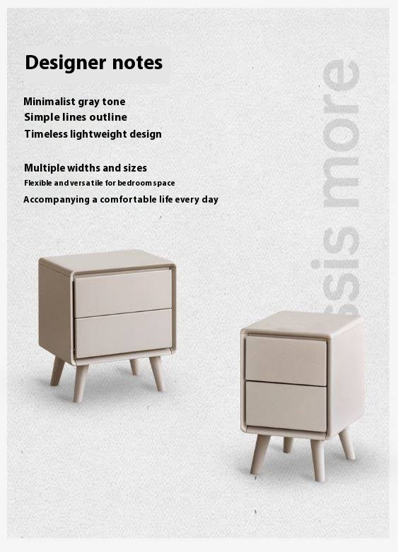 Poplar Solid Wood Modern Nightstand.