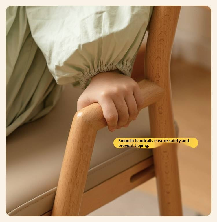 Oak, Beech Solid Wood Kids Chair Height-Adjustable