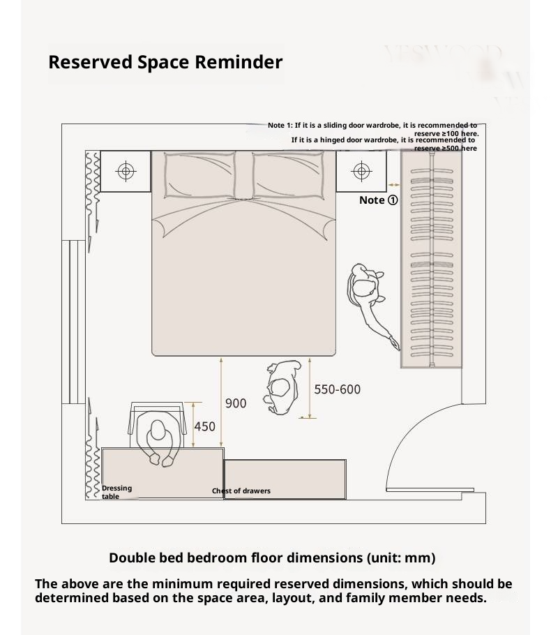 Black Walnut Solid Wood Italian Light Luxury Platform Bed, Headboard-Free Box Bed