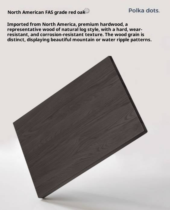 Oak Solid Wood Vintage Style Five-Drawer Chest