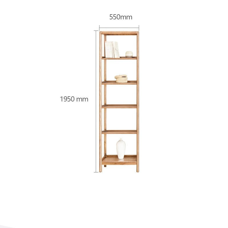 Ash solid wood bookshelf combined bookcase display cabinet wall shelf<