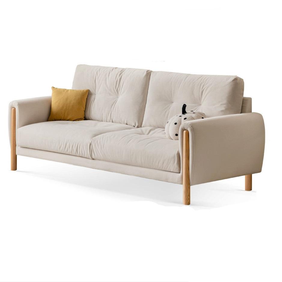 Oak Solid Wood Cream Style Cat Scratching Cloth Sofa