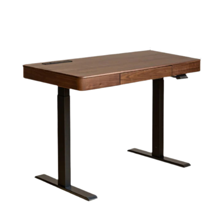 Black Walnut Solid Wood Electric Lift table Multifunctional Computer desk