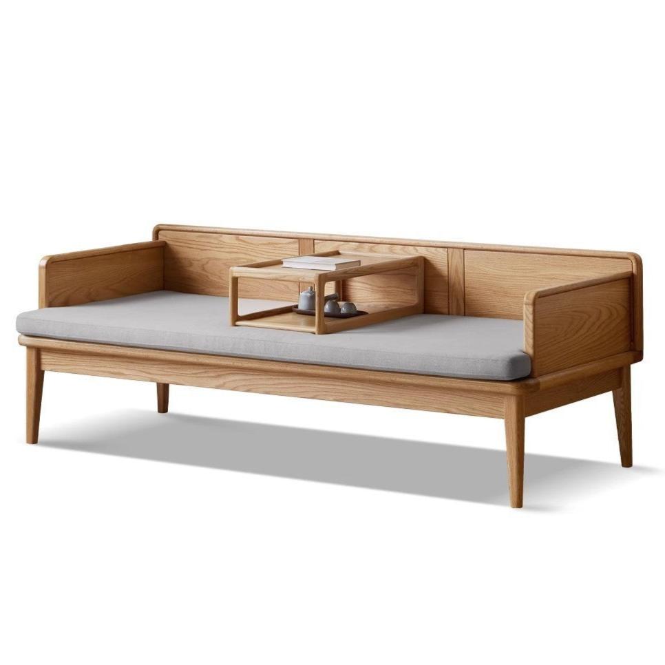 Oak solid wood sofa dual-purpose sofa bed