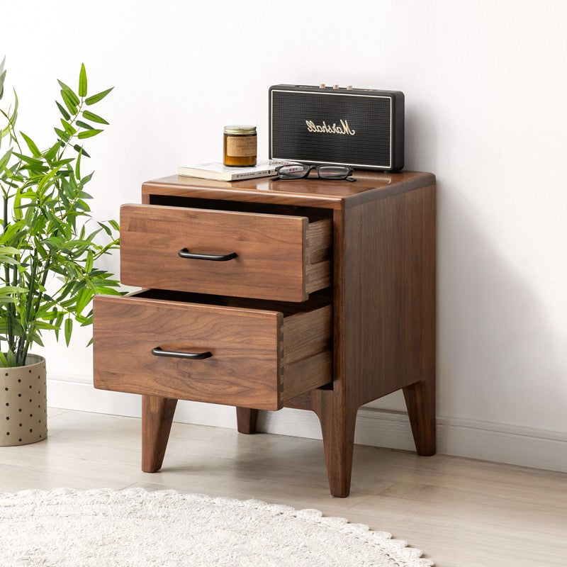 Black Walnut Solid Wood Modern Nightstand