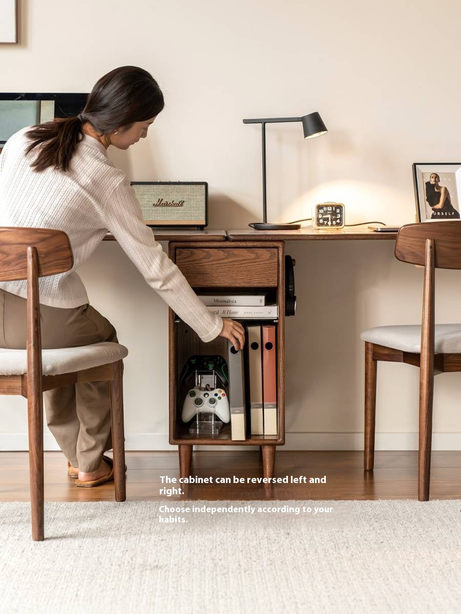 Oak Solid Wood Modern Double Computer