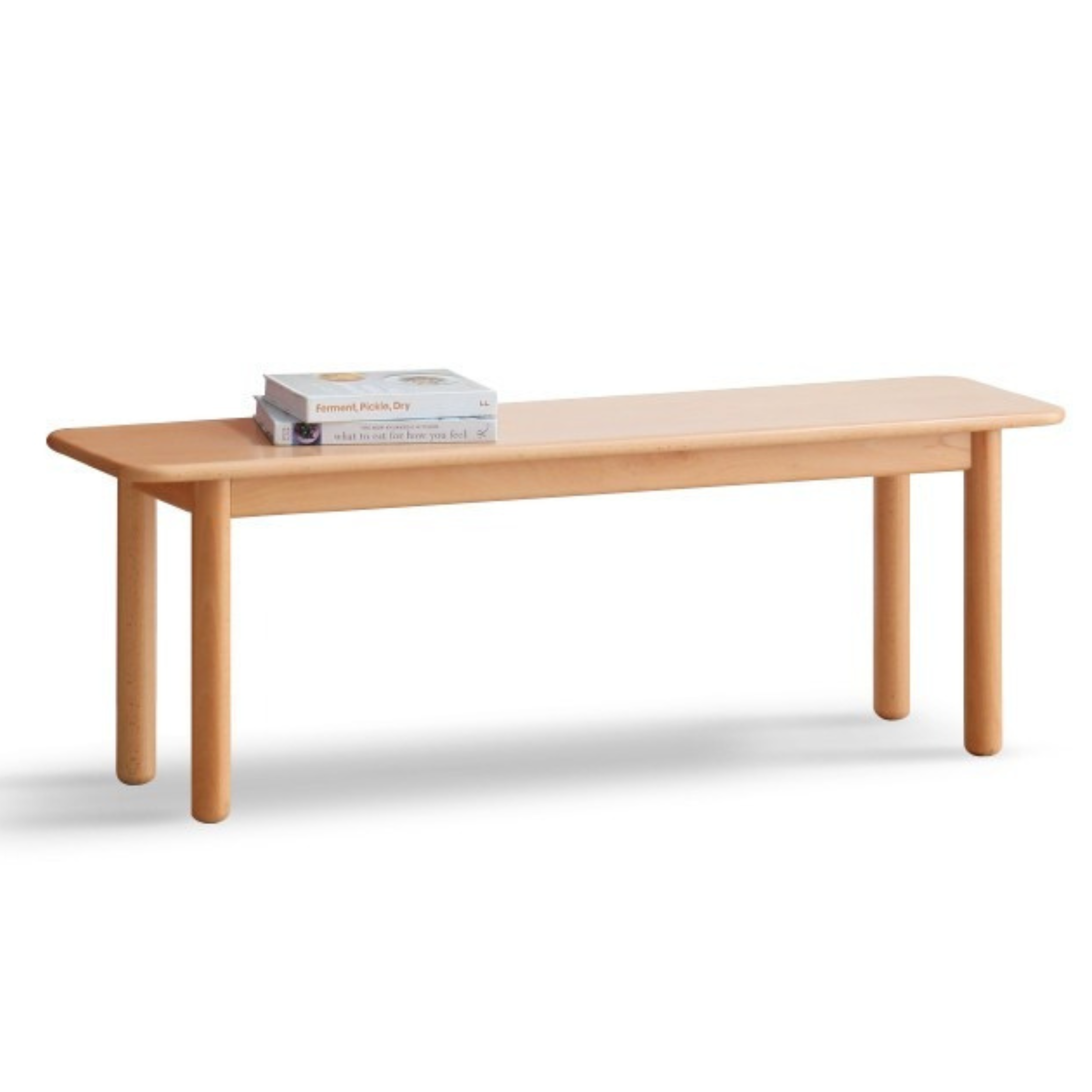 European Beech Wood Modern Long Bench