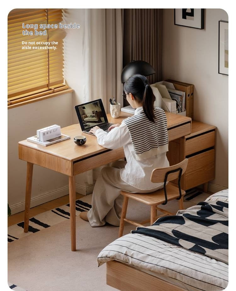 Oak Solid Wood Modern Office Desk