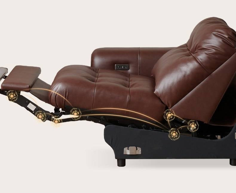 Genuine Leather Zero-Wall Power Recliner Sofa