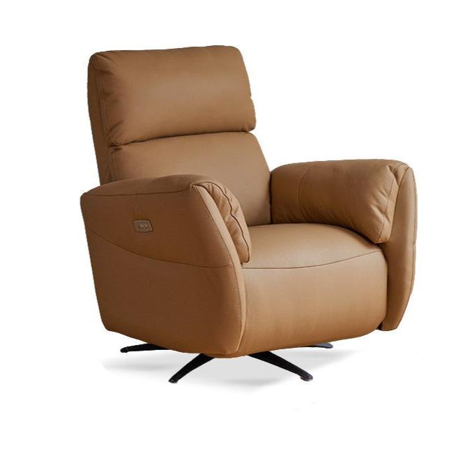 Leather electric cream style single chair