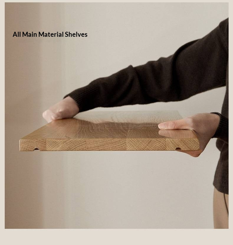 White Oak Solid Wood Bookcase and Display Cabinet with Glass Doors and Built-In Lights