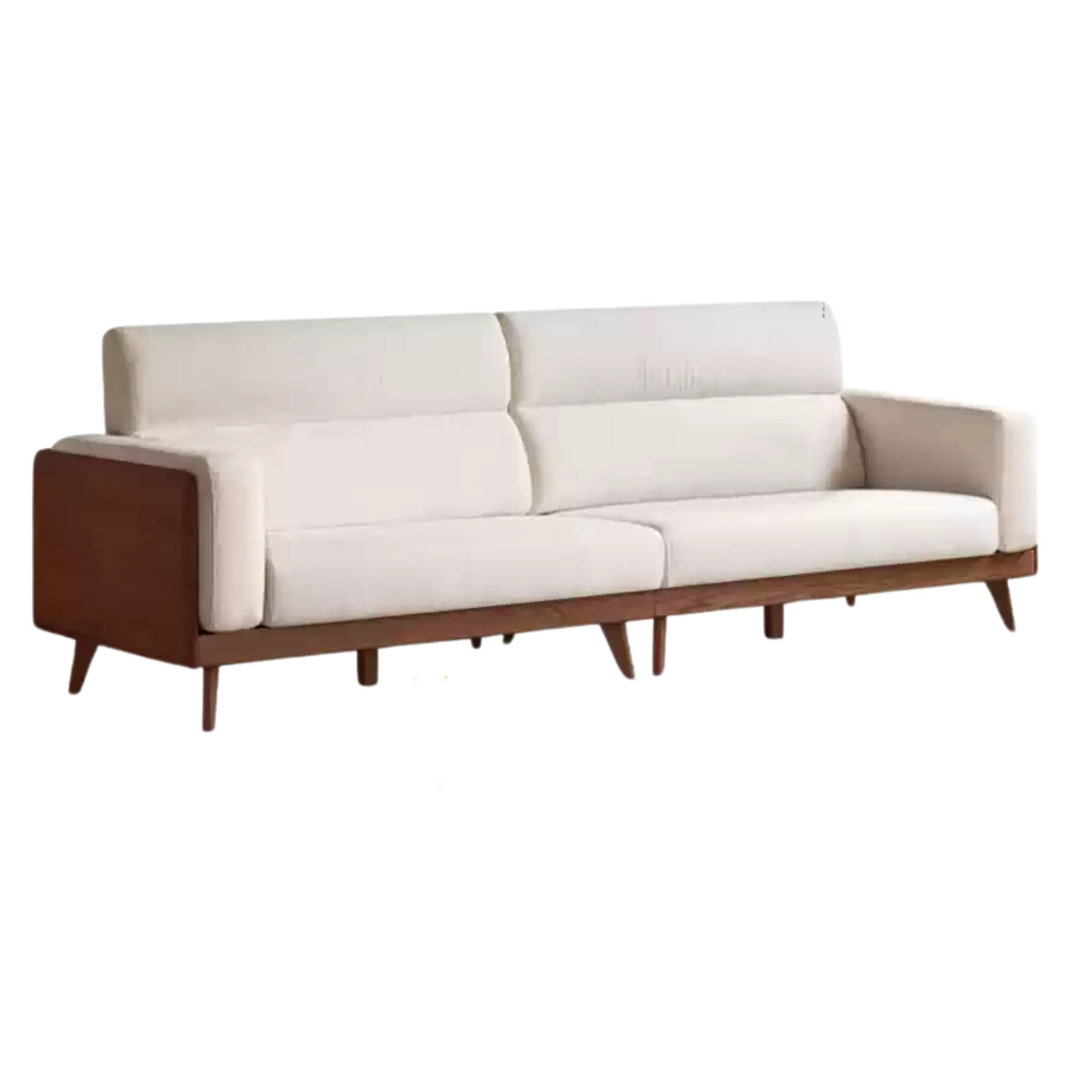 Black Walnut Solid Wood fabric sofa high back