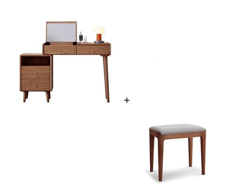 Ash Solid Wood walnut color Dressing Table "