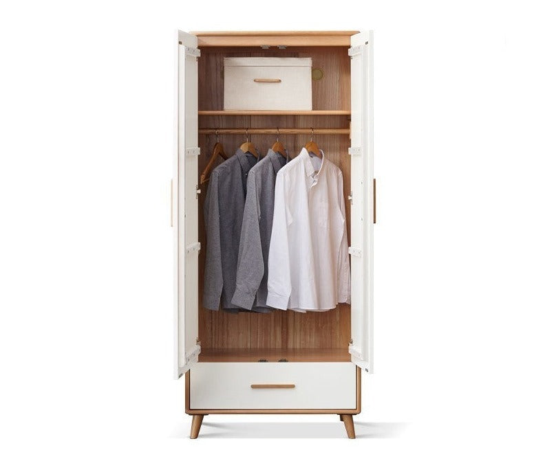 Beech solid wood wardrobe combination-