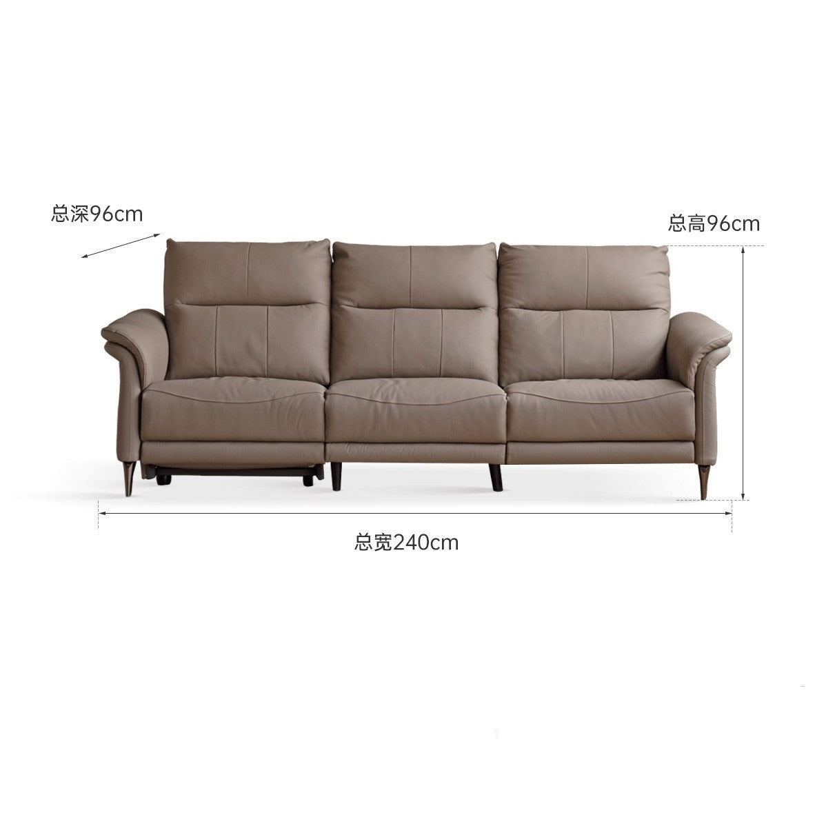 First Layer Leather Multifunctional Electric Telescopic Sofa