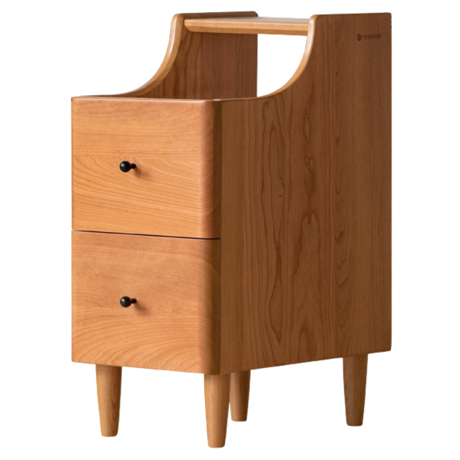 Cherry Solid Wood Modern Nightstand