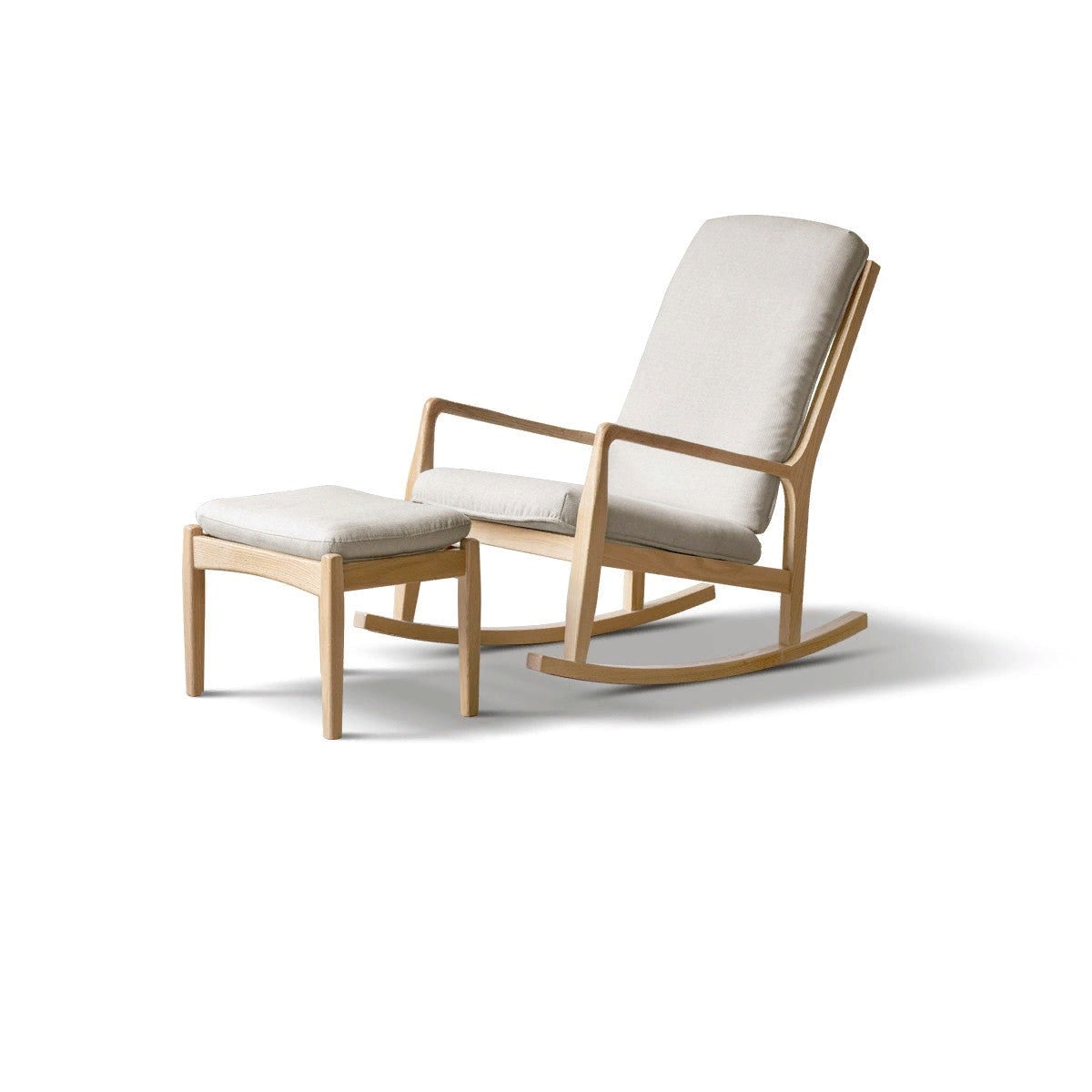 Oak solid wood rocking lounge chair balcony leisure chair"
