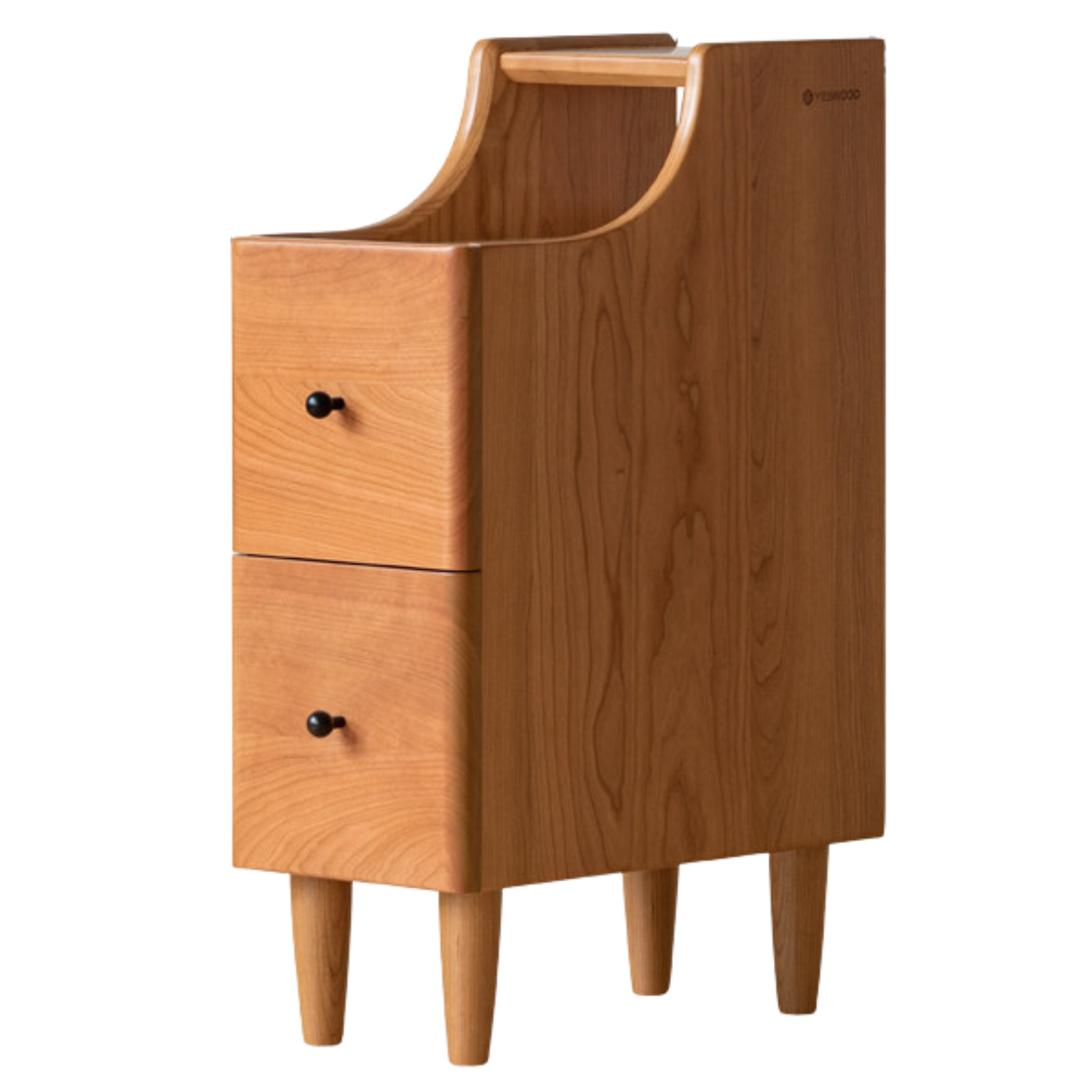 Cherry Solid Wood Modern Nightstand
