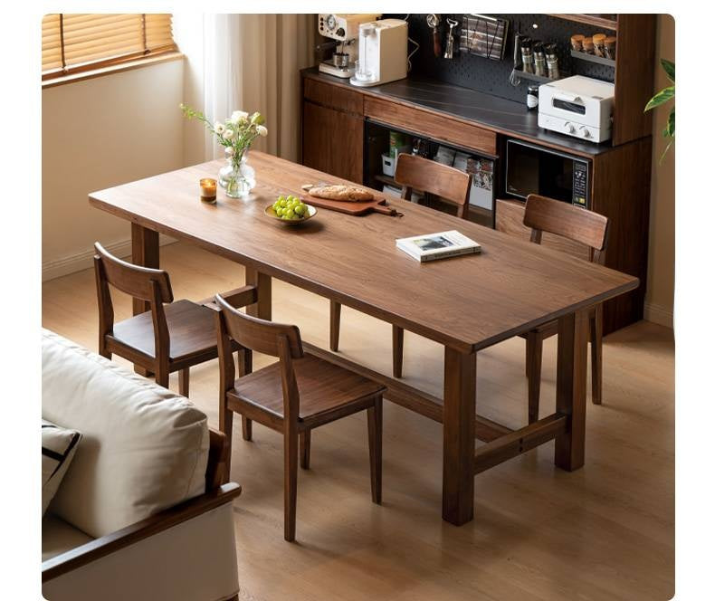 Set 4 pcs Black Walnut, Ash, Oak, Solid Rubberwood Chair