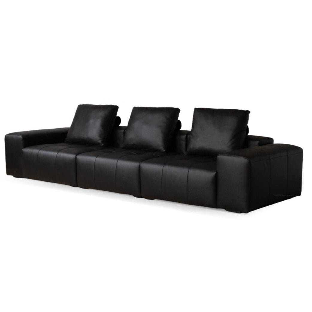 Leather straight Italian pixel module sofa