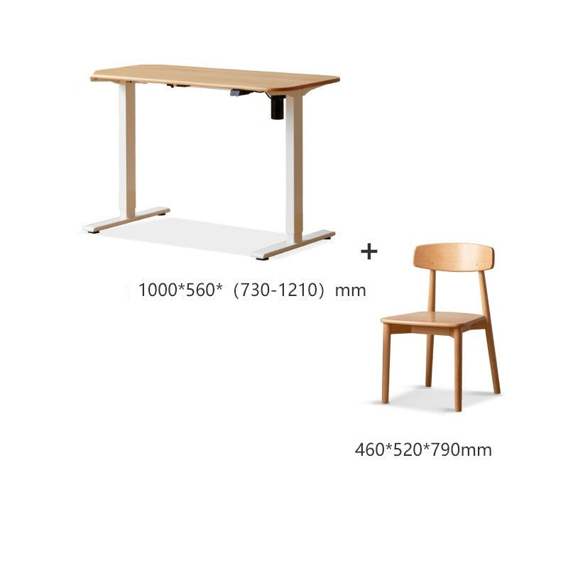 Beech solid wood  smart electric lifting standing desk -