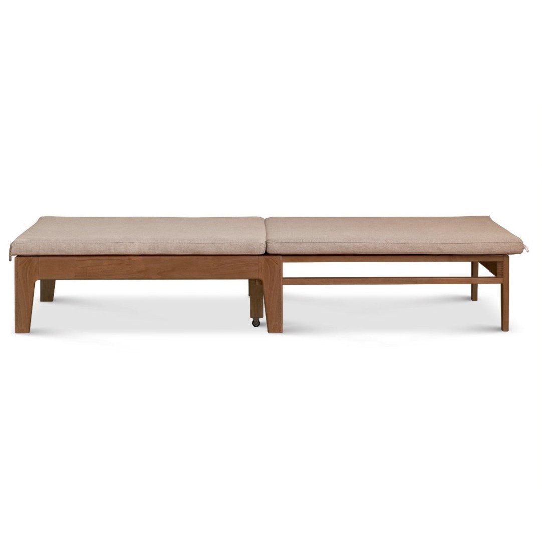 Oak solid wood folding single retractable sofa bed