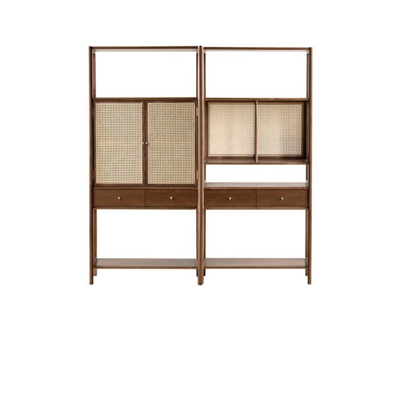 North American Black Walnut, Ash solid wood bookshelf display cabinet simple bookcase<