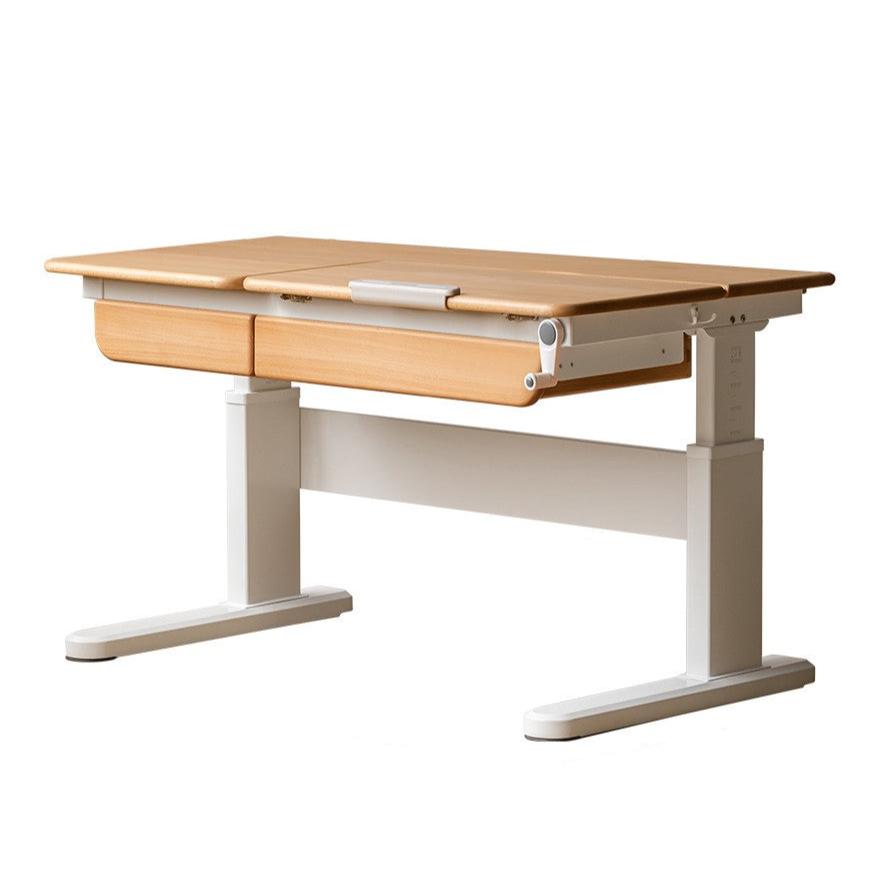 Beech Solid Wood Hand Crank Lift Children's Study Table