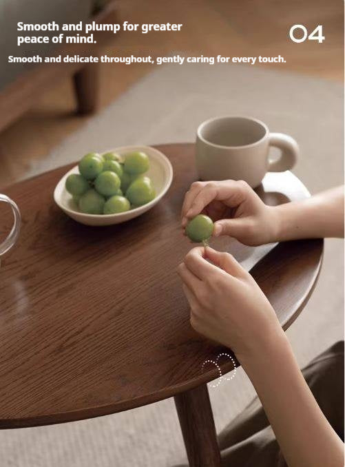 Rubberwood, Oak Solid Wood Walnut Color Side Table