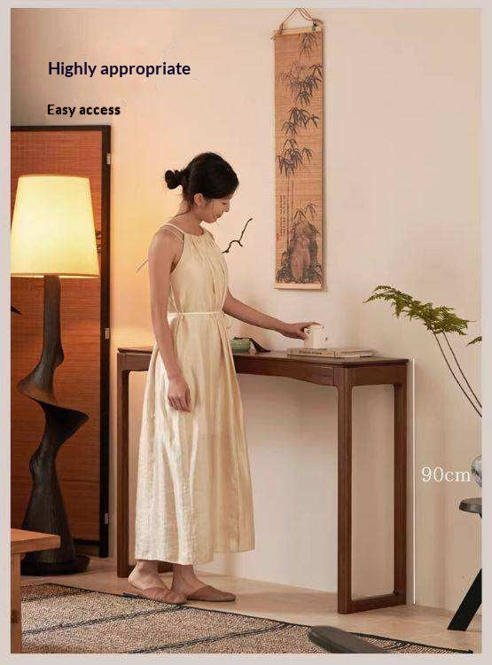 Oak Solid Wood Console Table, Entryway Bench