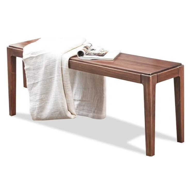 Black Walnut Solid Wood Nordic Long Bench