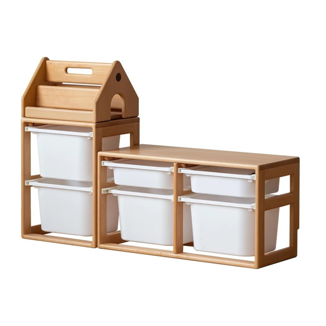 European Beech Solid Wood Children's Storage Rack