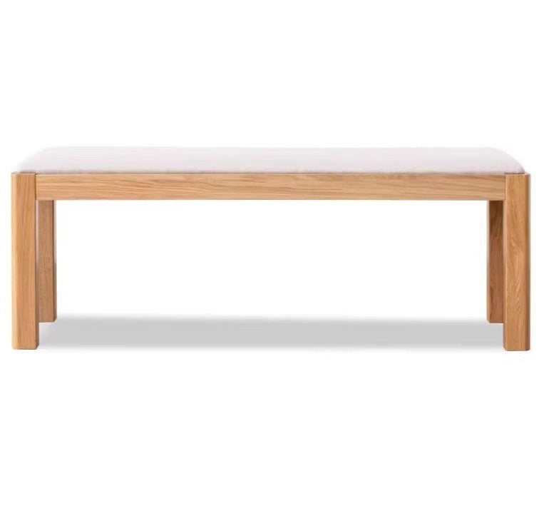 Oak Solid Wood Long Nordic Soft Bench