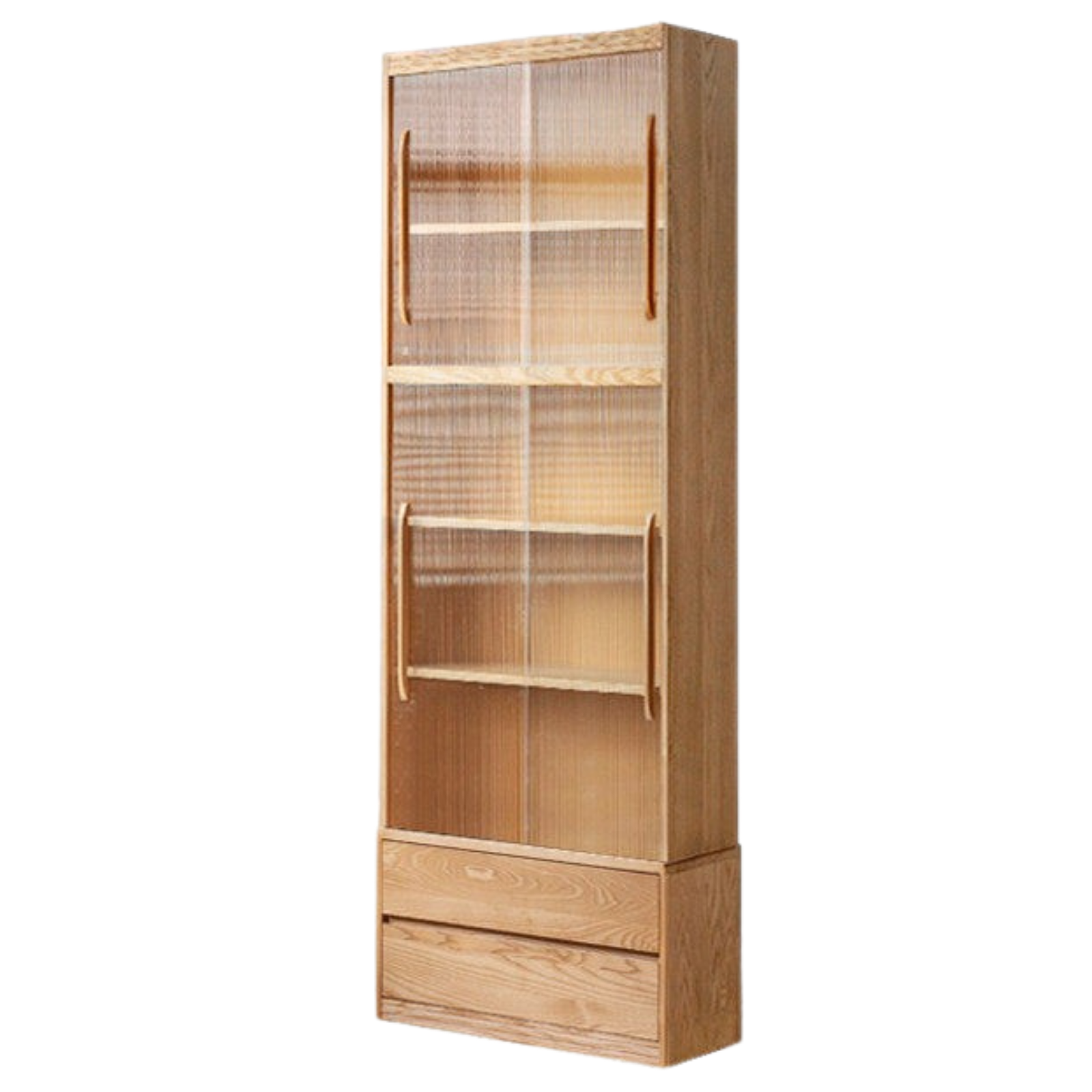 Ash, Oak Solid Wood Modern Combination Bookcase Integrated Card Seat