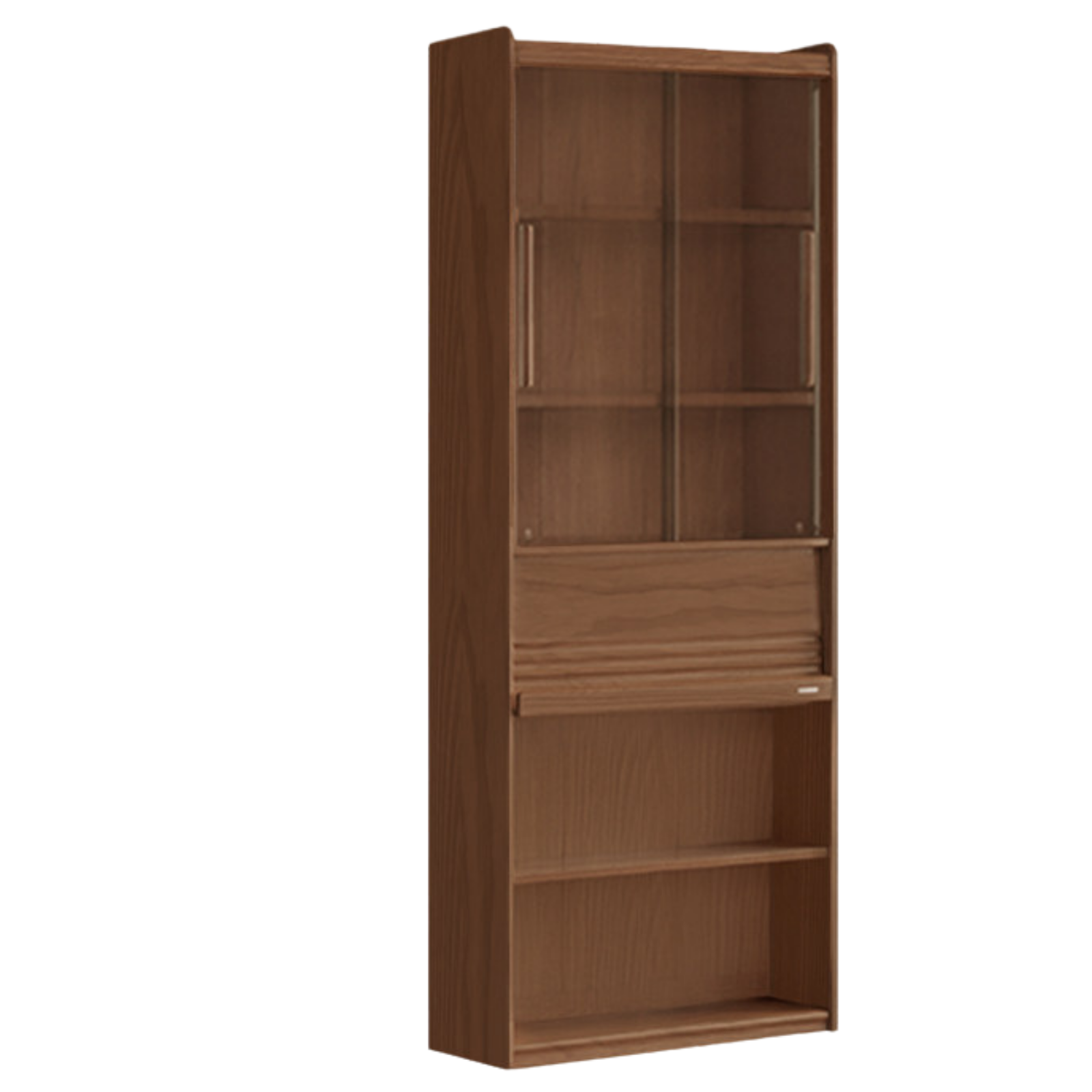 Black Walnut, Sandalwood, Oak, Ash Solid Wood Combination Bookcase with Floor Display and Luxury Storage
